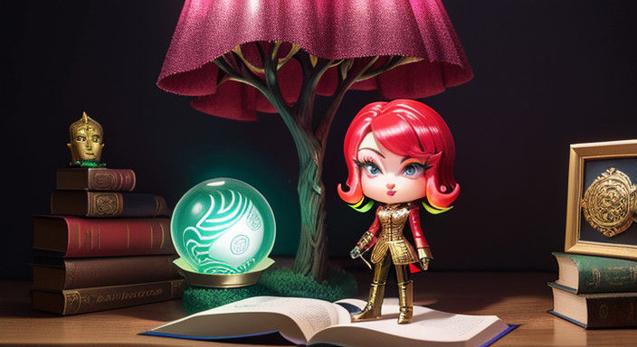 Vibrant Grimoire Scene Unfolds with Chibi Characters
