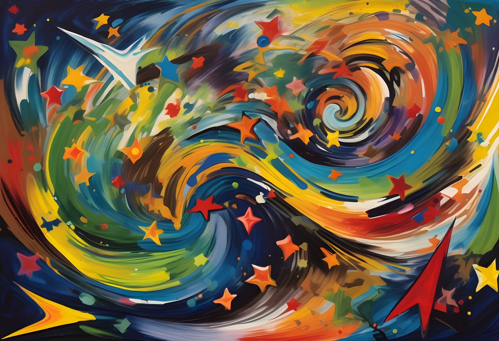 Vast Helical Vortex Maelstroms With Pointy Stars