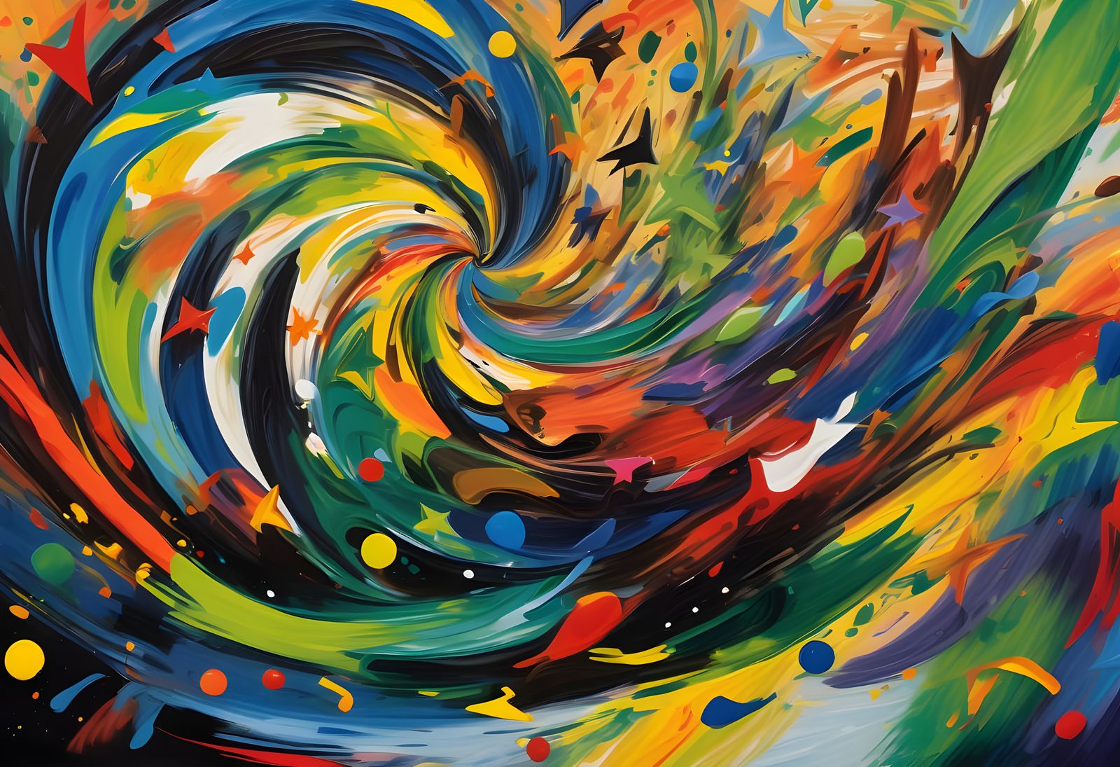 Vortex Maelstroms of Paint and Plasma with Cosmic Stars