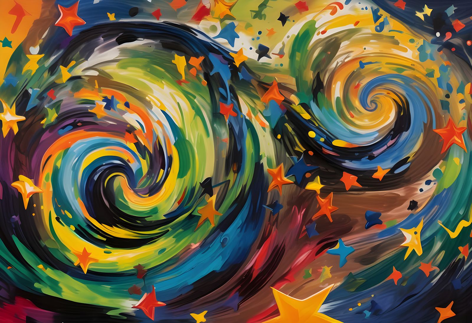 Vivid Helical Vortices with Multi-Patterned Stars