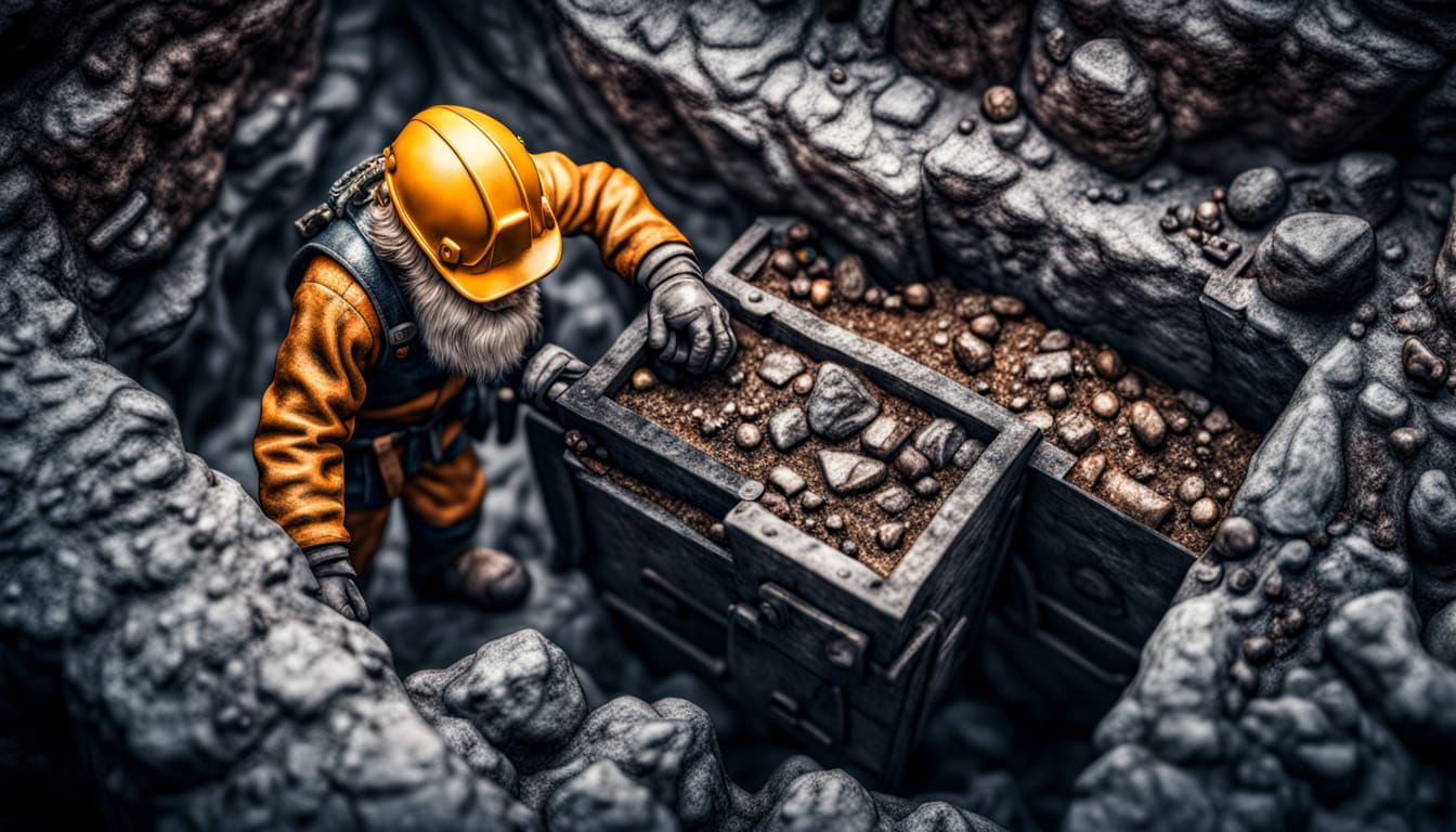 Dwarf Miner Descends Into Deep Abyss