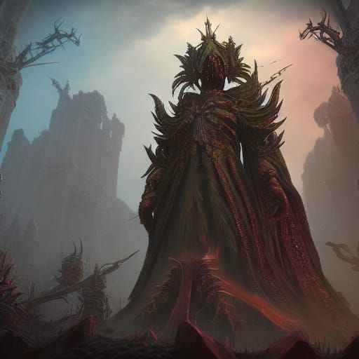 Detailed Undead Creature in Dark Fantasy Art