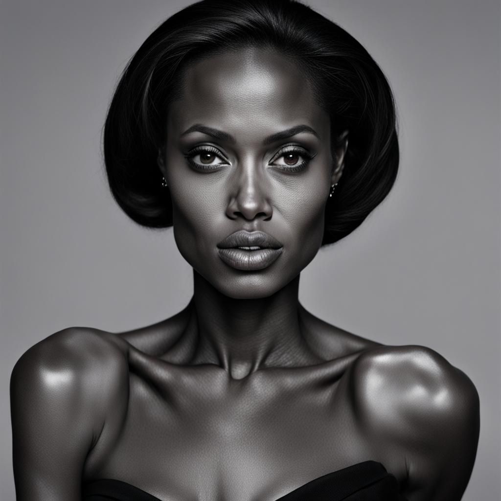 ANGELINA JOLIE AS A
BLACK WOMAN
