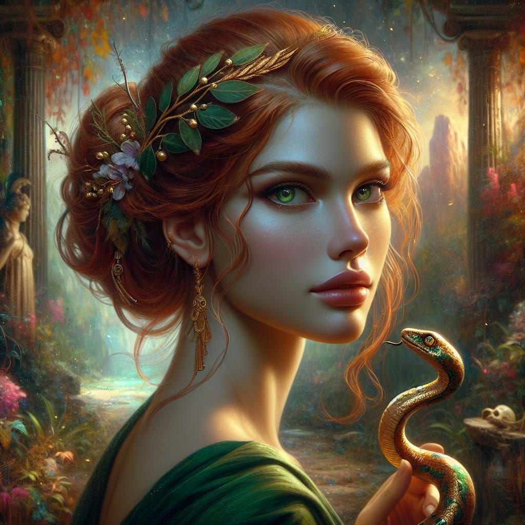 Harmonia, Greek Goddess, in Hyperreal Concept Art