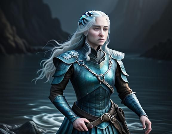 Female Amphipioid Portrait on Rocky Shores in 3D