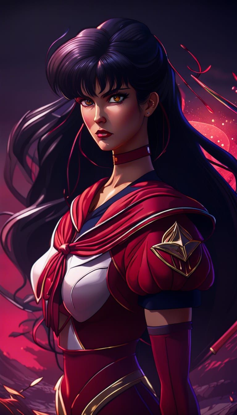 Sailor Mars Detailed Matte Painting