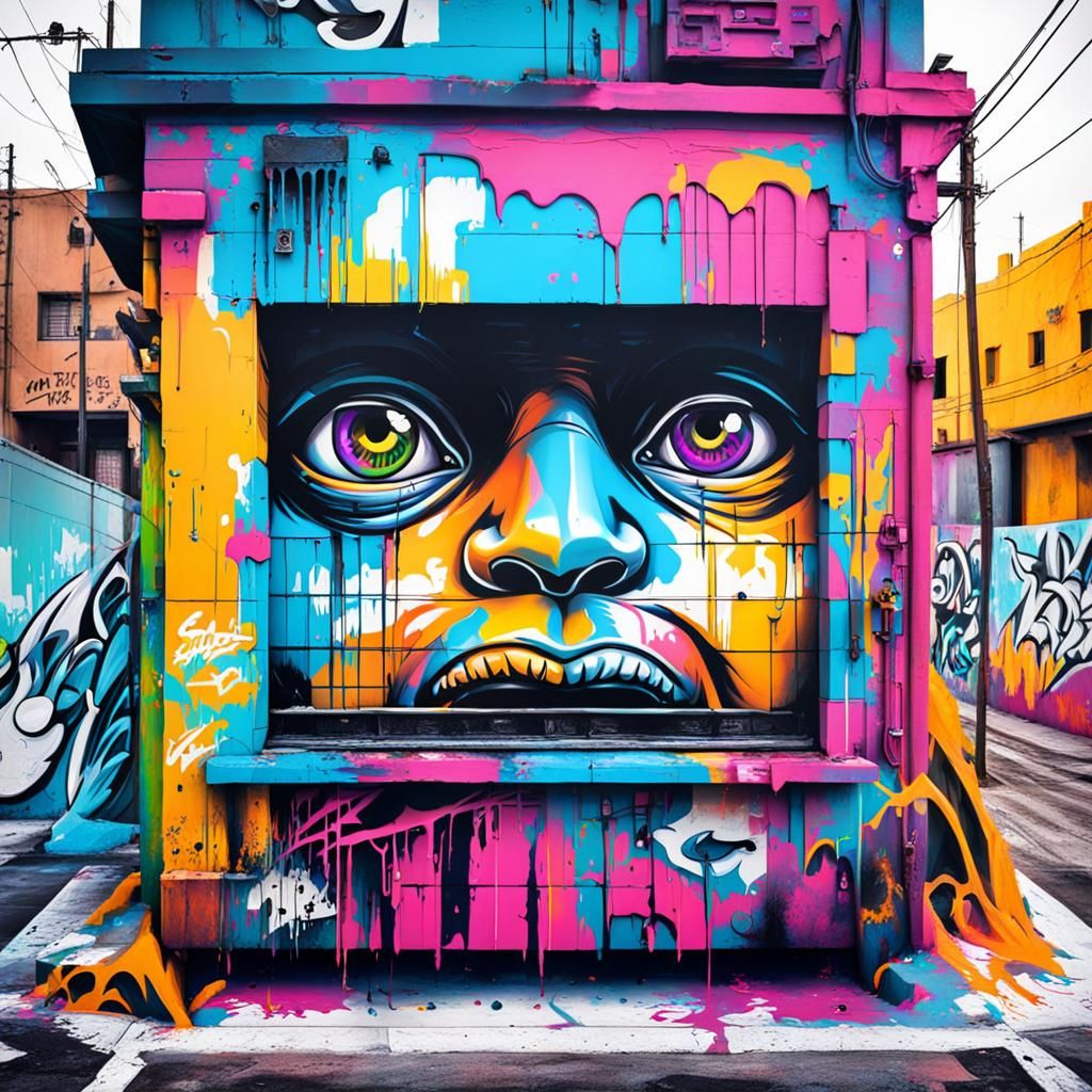 Colorful San Diego Graffiti Art in Splash Style