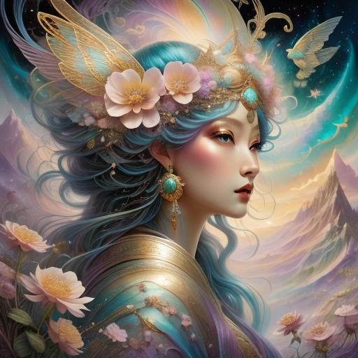 Magical Swirling Clouds in Hyperdetailed Digital Art
