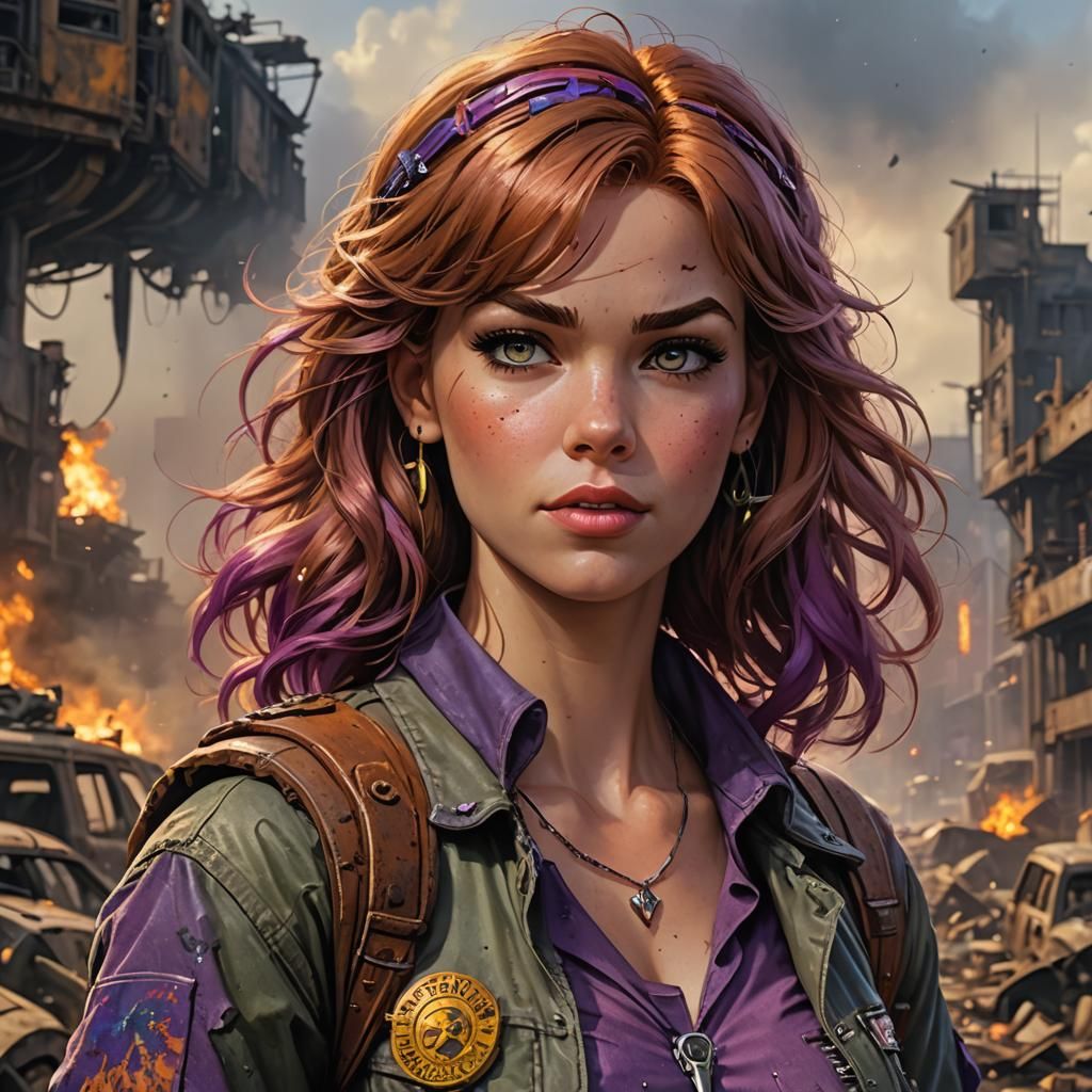 Daphne Blake: Post-Apocalyptic Acrylic Portrait