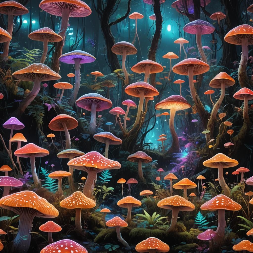 Psychedelic mushroom world.. ✨️🍄