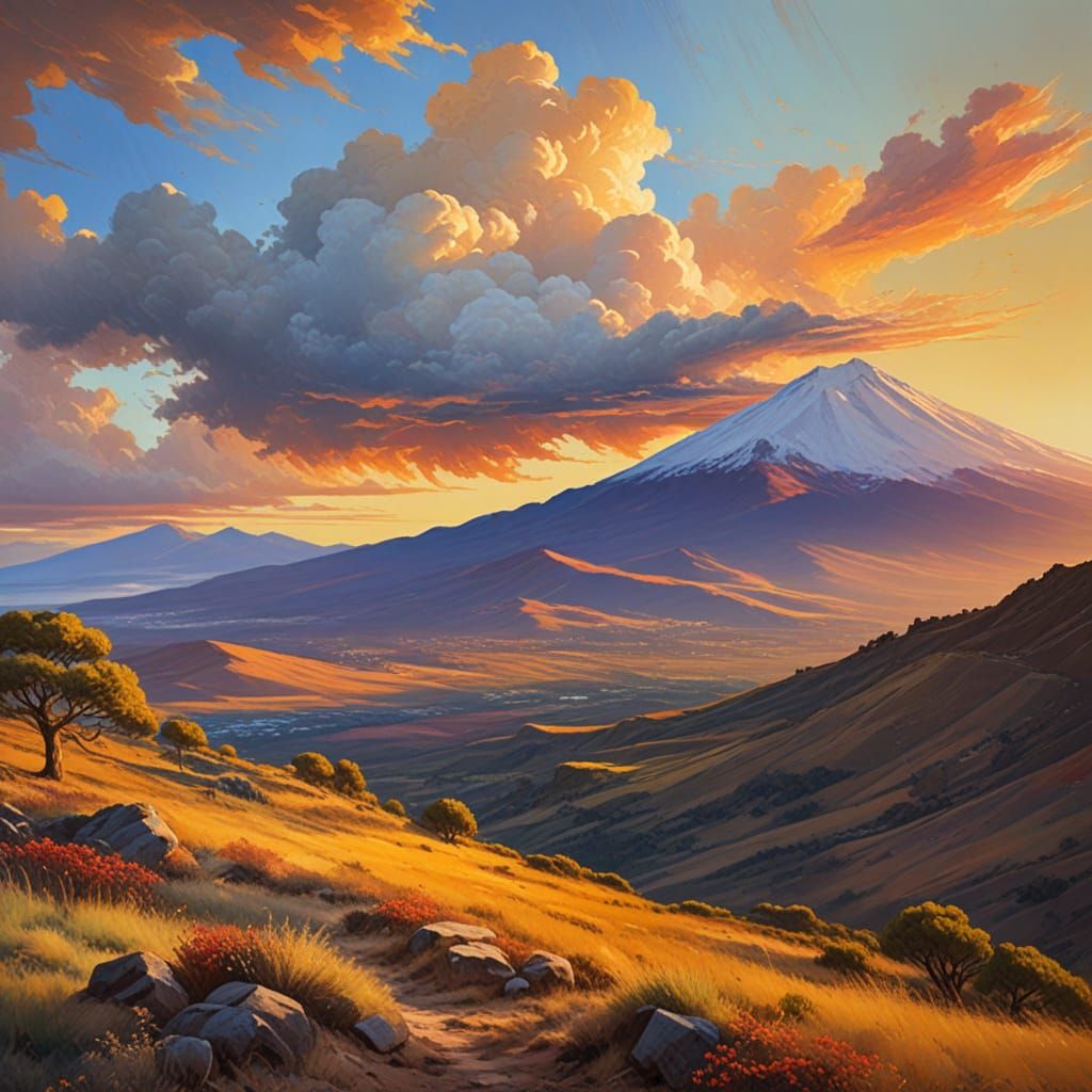 Mount Etna Landscape with Countess of the Winds Cloud