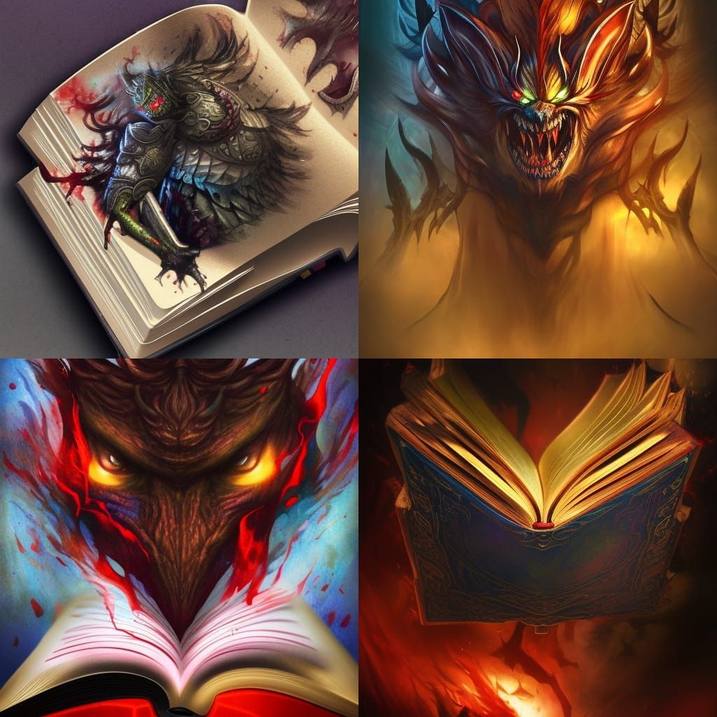 Dramatic Demonic Book Cover Concept Art