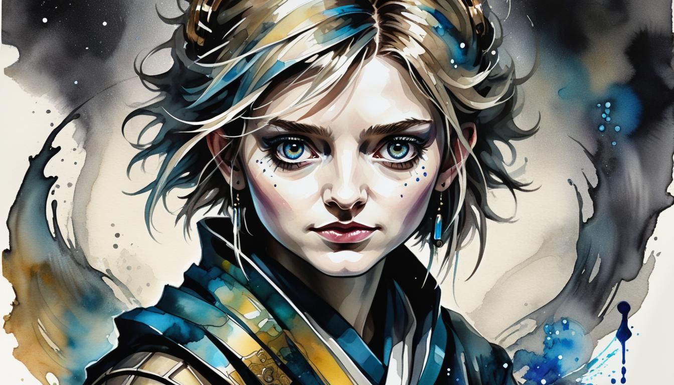 SPECTROLITE Dr Who JODIE WHITAKER dojo cyberpunk alcohol ink high contrast Brian Froud ESHI OTAWARA