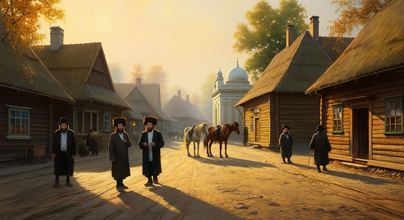 19th-Century Hasidic Village Captured in Warm, Nostalgic Lig...