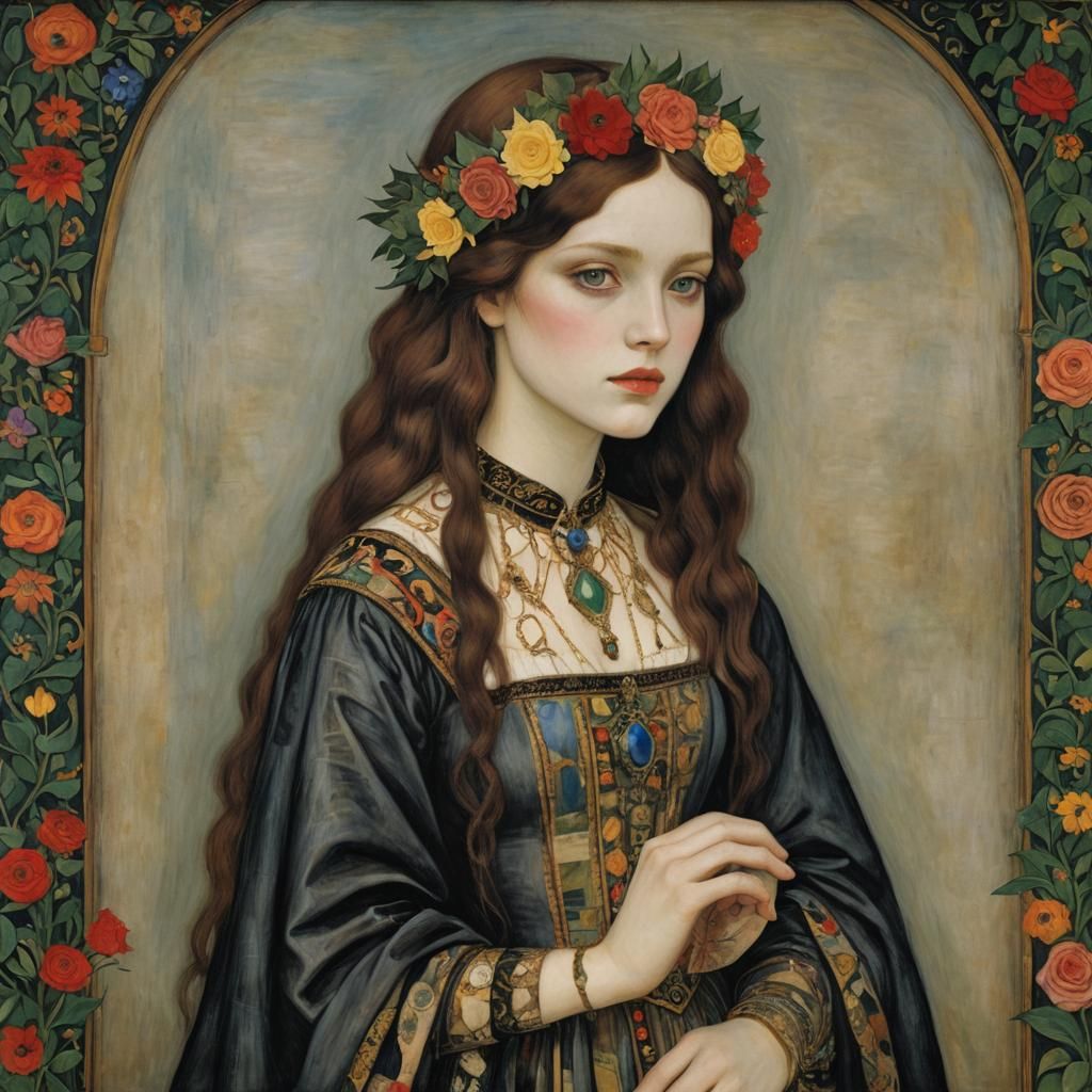 Gothic Princess in Classical Art Styles