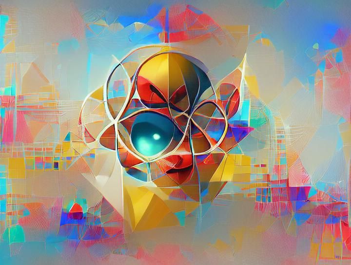 Atom as Pop Art Screen Print