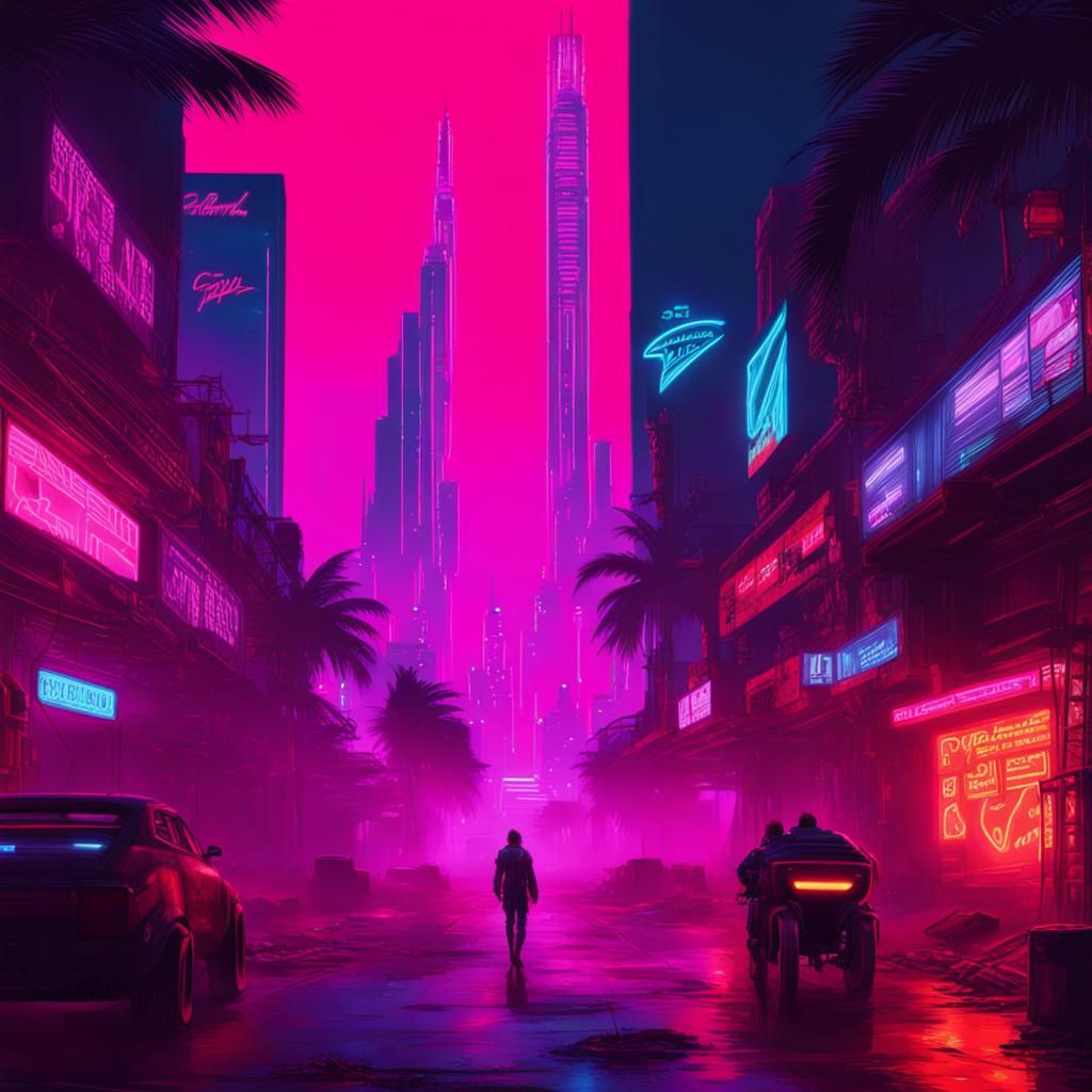 Palm Oil Industry in Cyberpunk 2099 Style