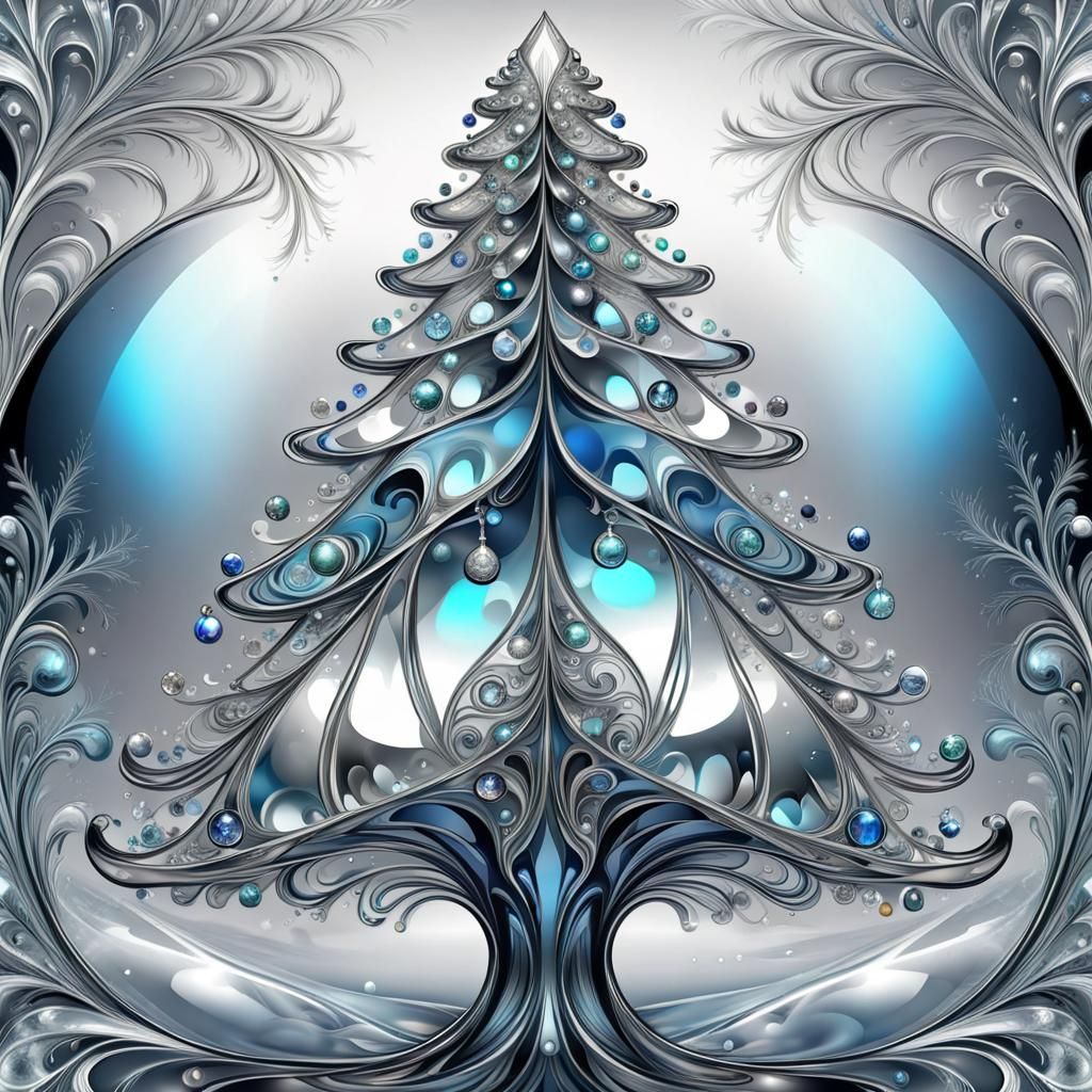 Crystal Christmas Tree: Art Nouveau Gemstone Ornaments
