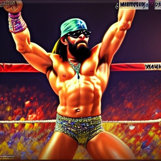 Wrestler Victory in Golden Hour Lighting