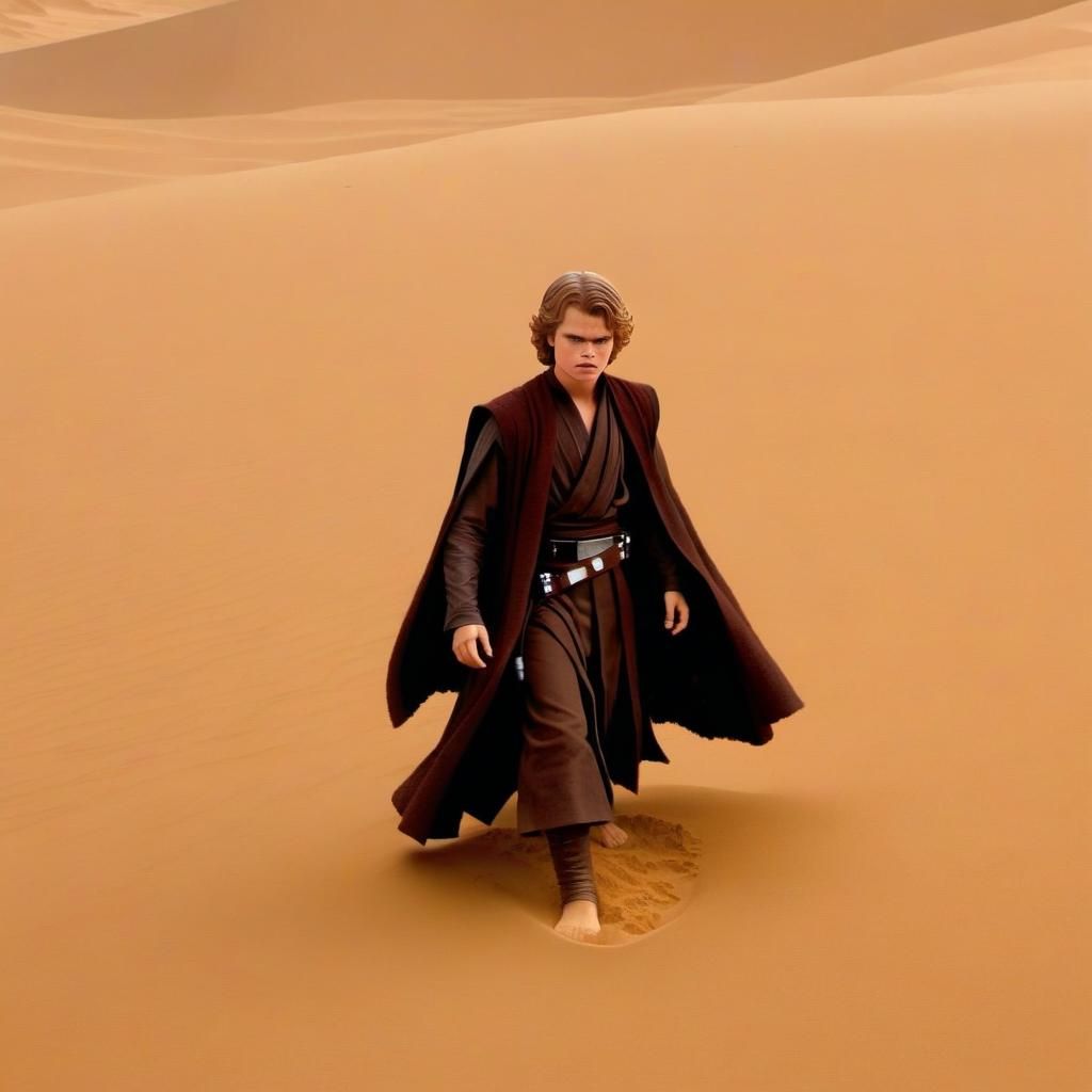 Anakin Skywalker in a Desert Landscape