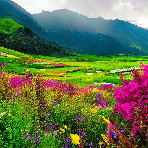 A Beautiful Valley of Flowers