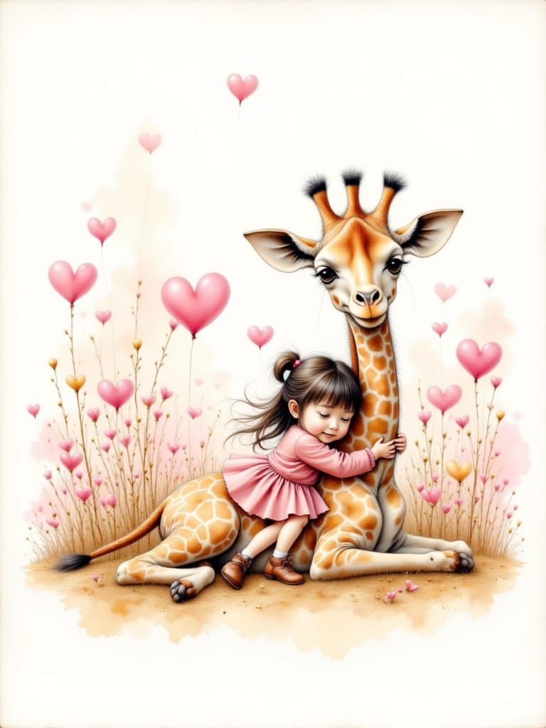 Baby Giraffe Hugs