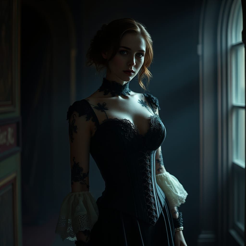 Eva Green in Victorian-Era Style