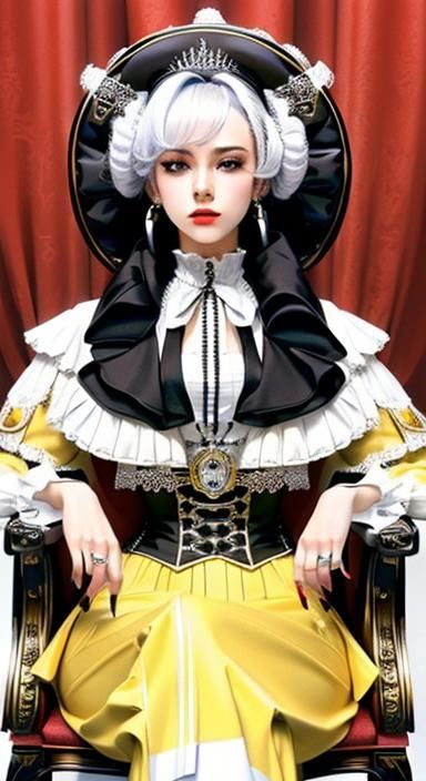 White Cyberpunk Aristocrat in Various Colors, 4K