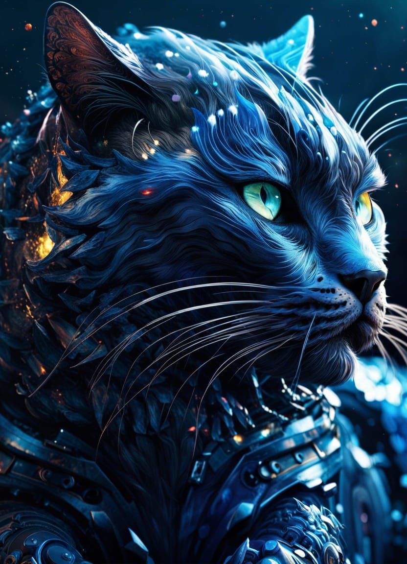 Nebula Battle Cat in Intricate Armor