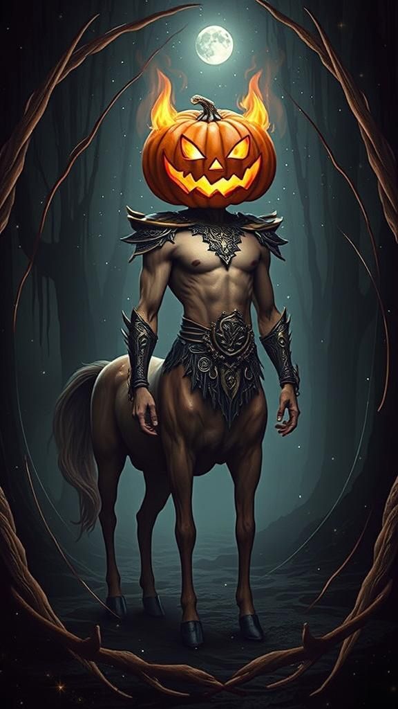 Halloween Centaur in Shower of Stars