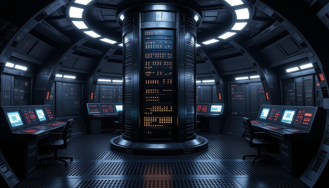 Nostromo Mother Computer Core Room in Industrial Style