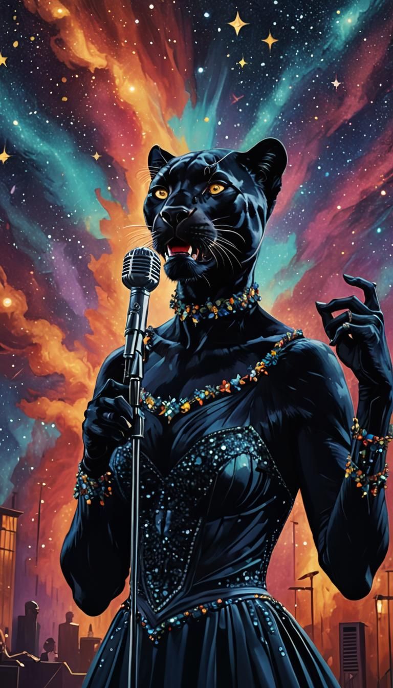 Black panther singing