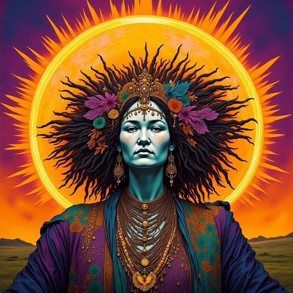 Eclectic Abstract Design with Intricate Details