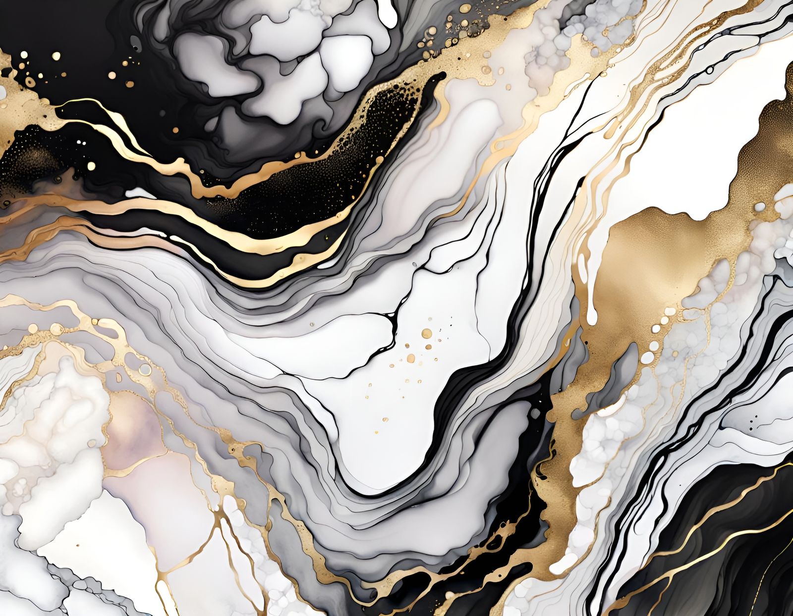 Elegant Marble Background with Gold Lines in Pastel