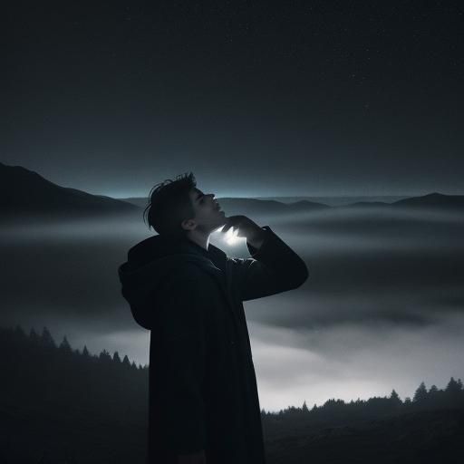 Longing Gaze: Moody Film Noir Nightscape