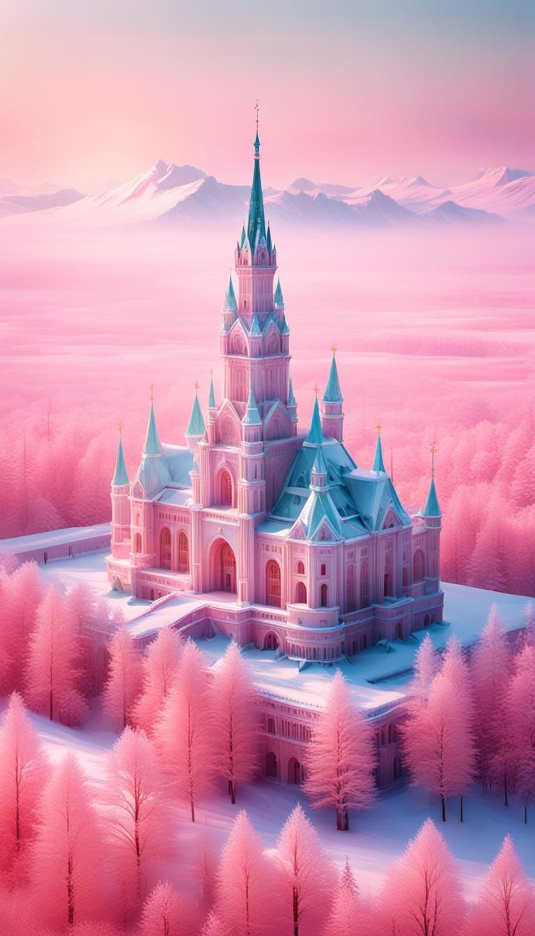 Monumental Minimalist Art in Amber and Pink