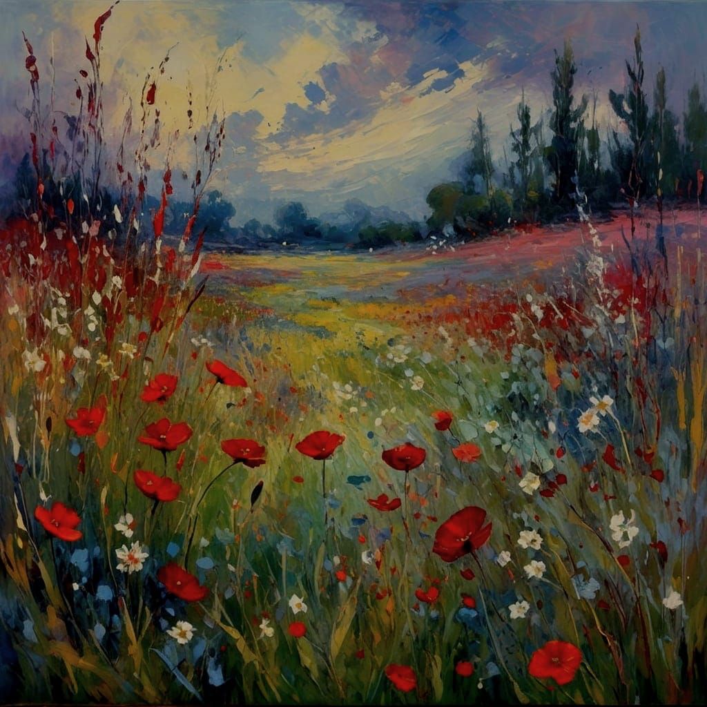 Crimson Tempest: Emotional Abstract Shapes in Expressionist ...