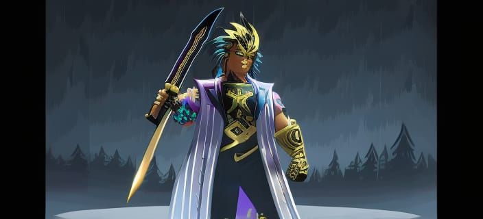 Solarpunk Mage with Golden Eyes in Digital Art