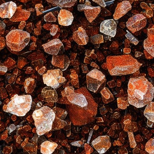 Abstract Rusty Crystals