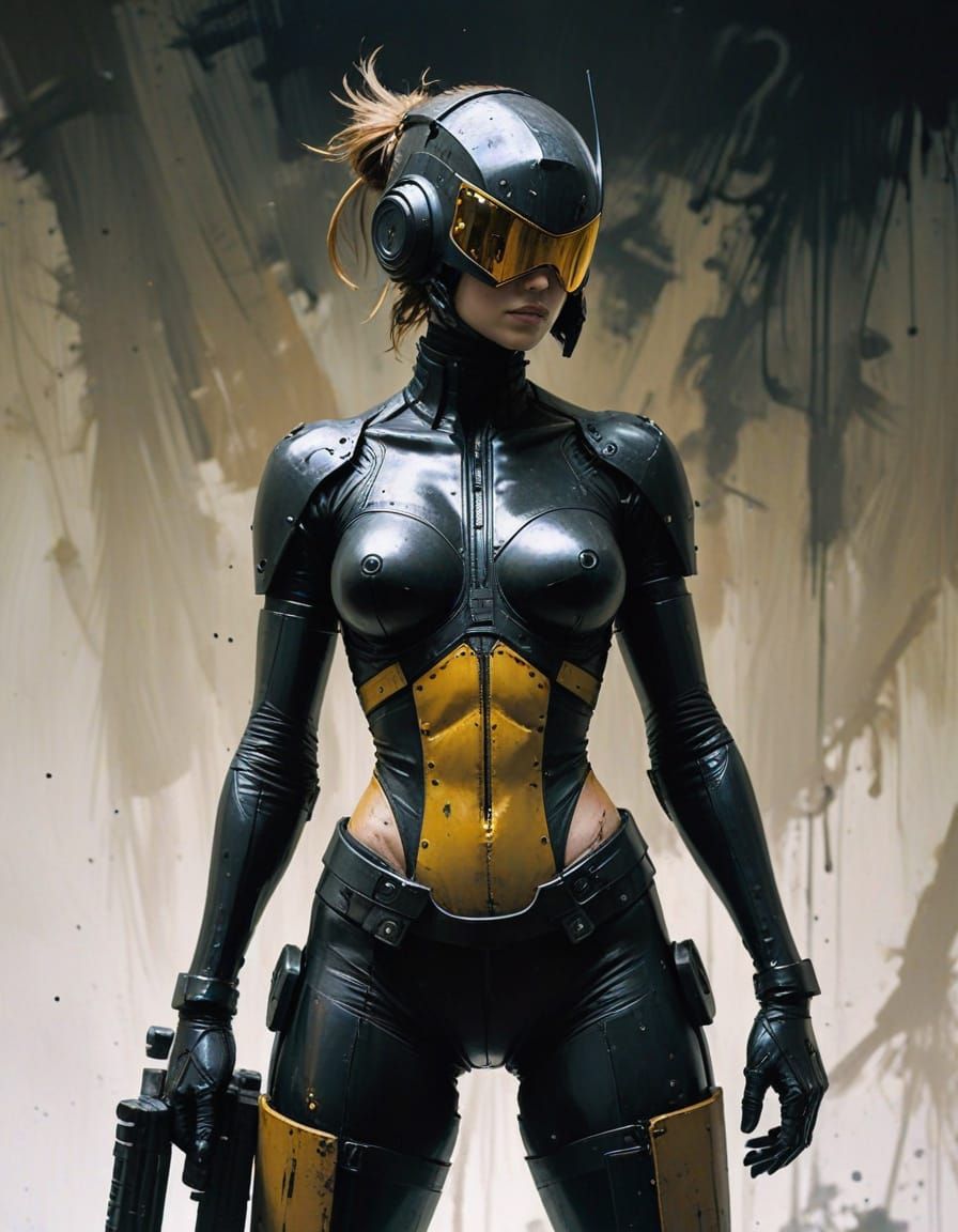 Cyberpunk Horror Scene in Neon Lights