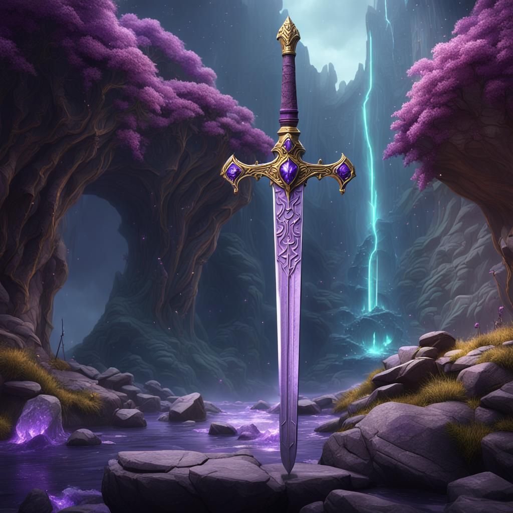 Amethyst Sword Fantasy Concept Art