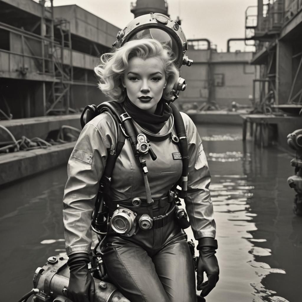 Marilyn Monroe as Industrial Diver