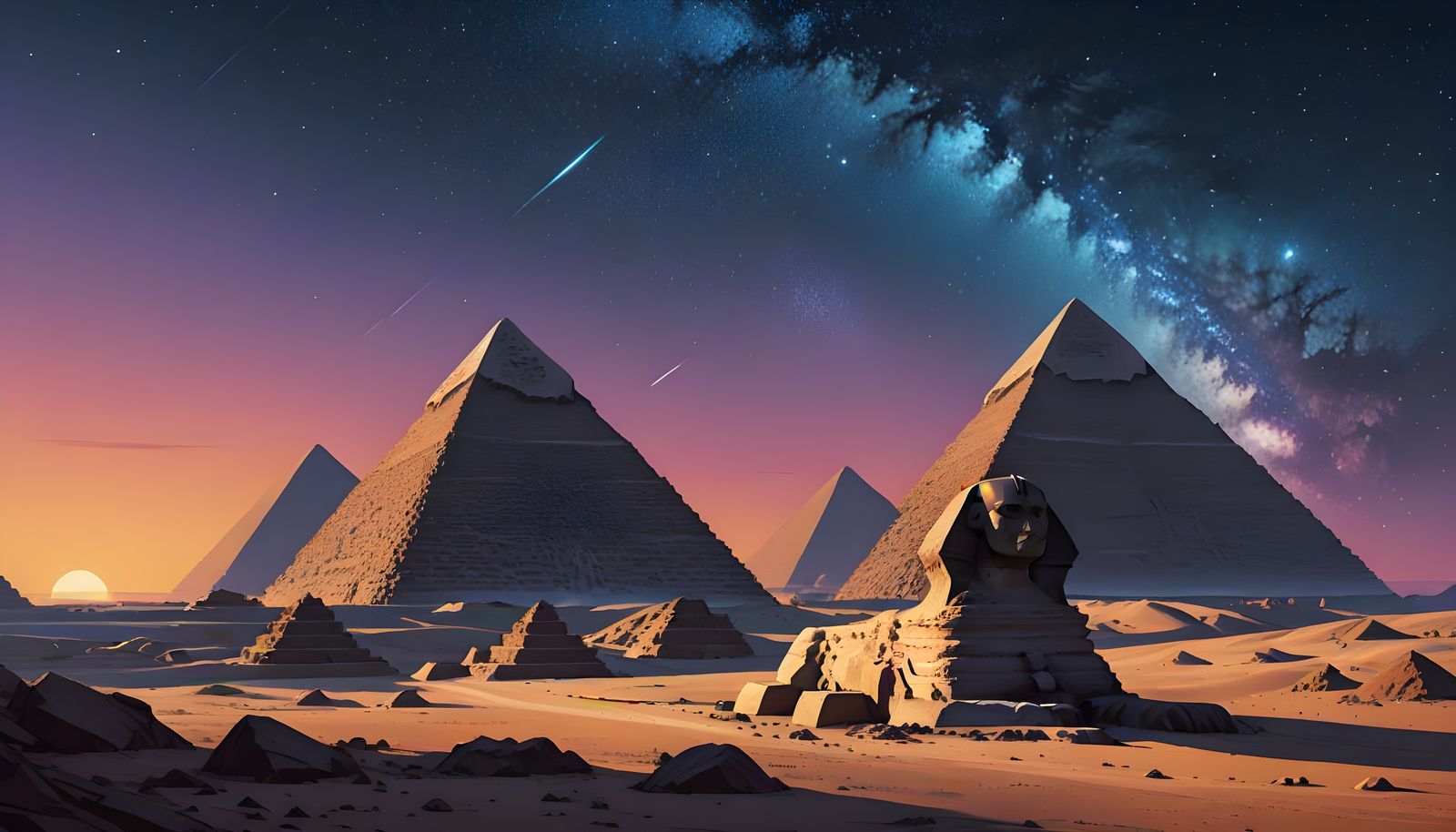 Ancient Wonders Under Starry Skies