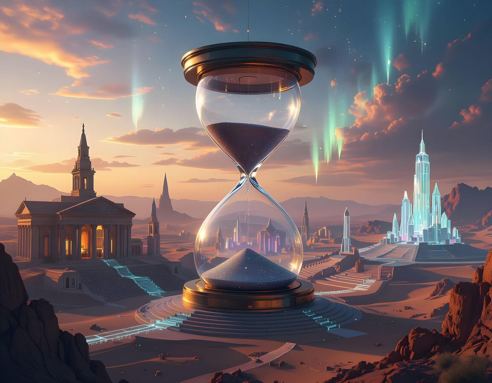 Hourglass Metropolis: A Museum of Unmade Time