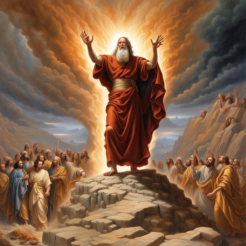 Moses Descending Mount Sinai: A High-Definition Portrait