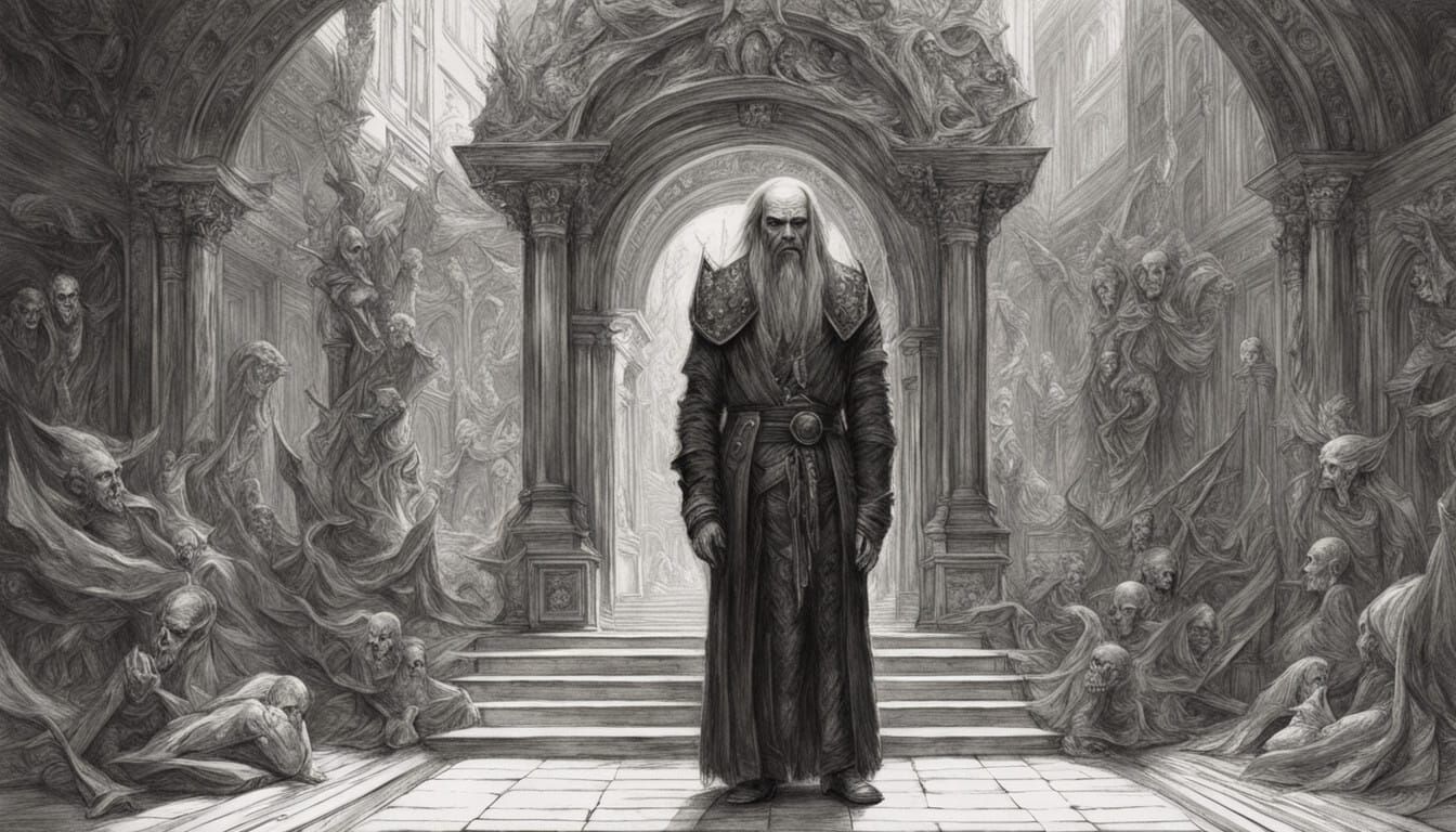 Gates of Hell Guarded by a Shimmering Albino Ork