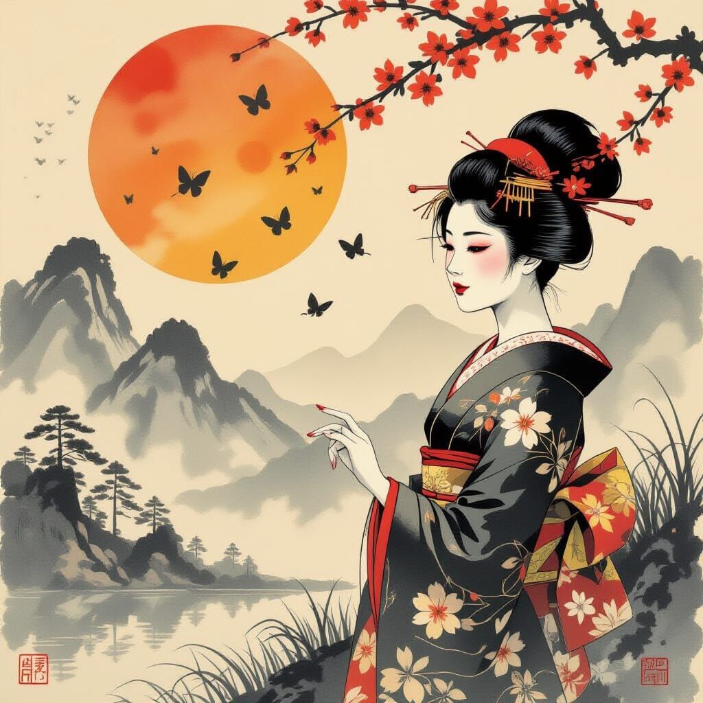 Butterflies Dance in the Sun: Ukiyo-e Japanese Art