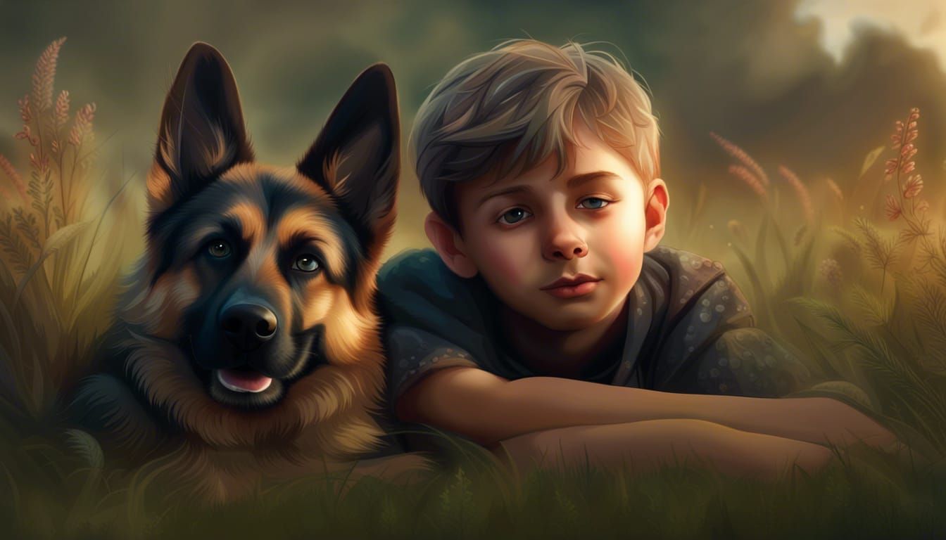 Boy and Dog: A Touching Friendship Captured