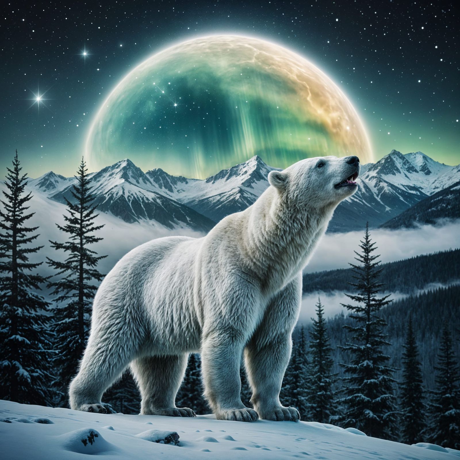 howling polar bear