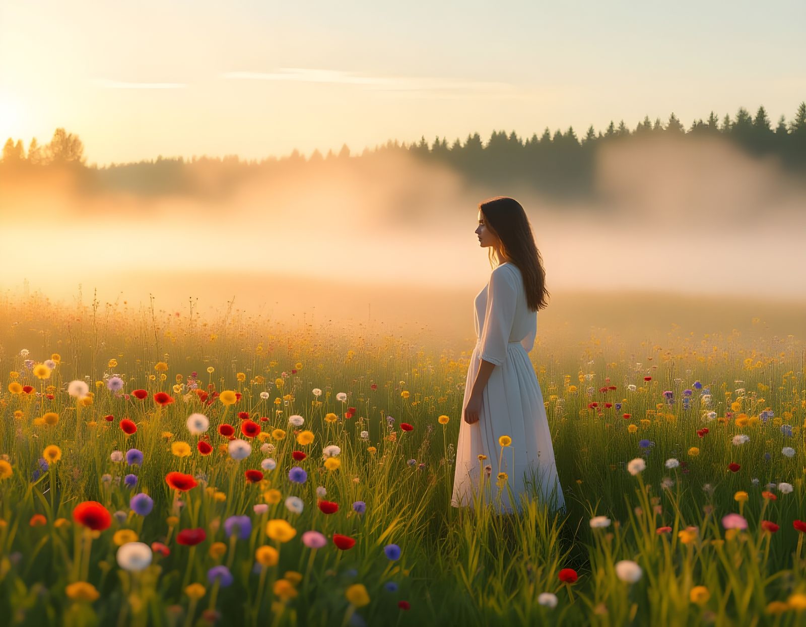 Warm Foggy Morning: Siberian Summer's End